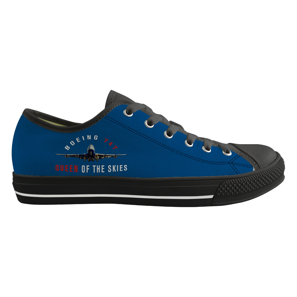 Boeing 747 Queen of the Skies Designed Canvas Shoes (Men)