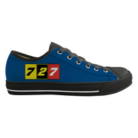 Thumbnail for Flat Colourful 727 Designed Canvas Shoes (Women)