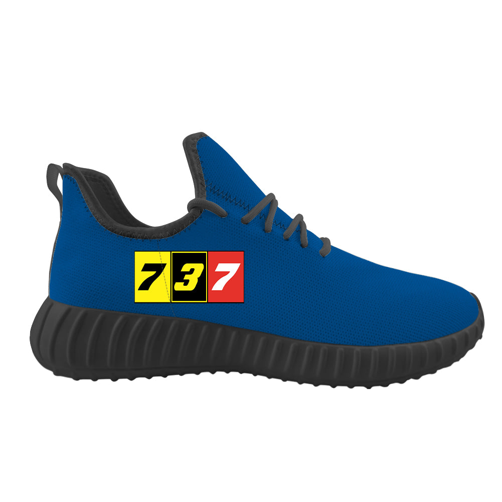 Flat Colourful 737 Designed Sport Sneakers & Shoes (MEN)