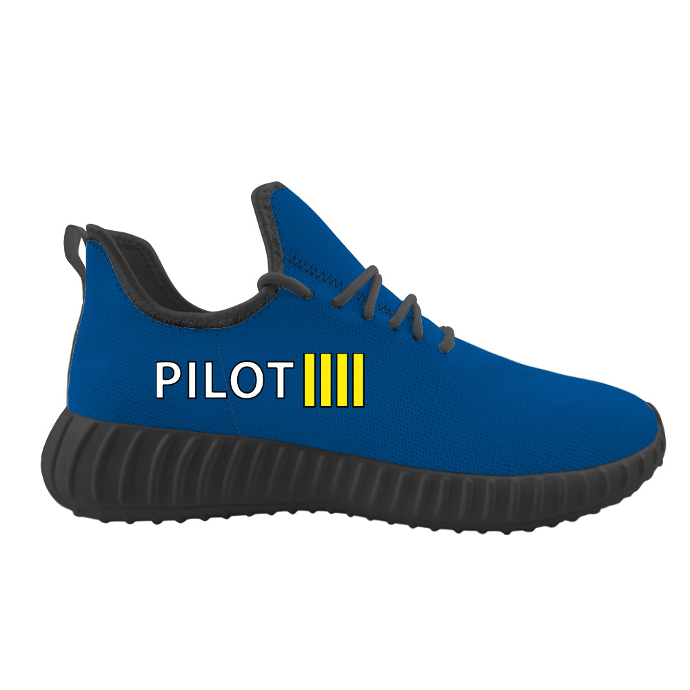 Pilot & Stripes (4 Lines) Designed Sport Sneakers & Shoes (WOMEN)