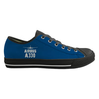 Thumbnail for Airbus A330 & Plane Designed Canvas Shoes (Men)