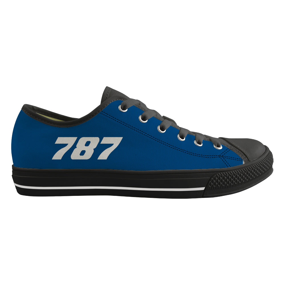 787 Flat Text Designed Canvas Shoes (Men)