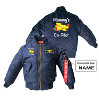 Thumbnail for Mommy's Co-Pilot (Propeller2) Designed Children Bomber Jackets