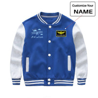 Thumbnail for I Can Fly & Aviation Baseball Jacket - view 3