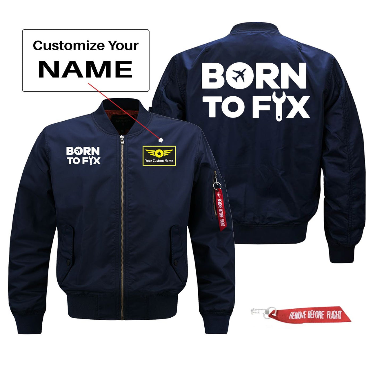 Born To Fix Airplanes Designed Pilot Jackets (Customizable)