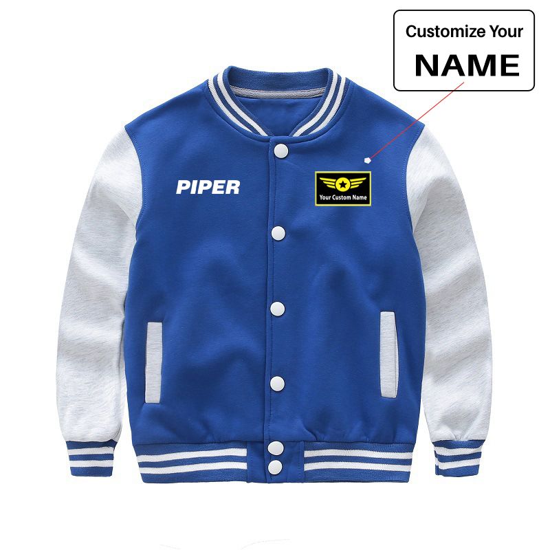 Piper & Text Designed "CHILDREN" Baseball Jackets