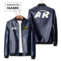Thumbnail for ATR & Text Designed PU Leather Jackets
