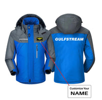 Thumbnail for Gulfstream & Text Designed Thick Winter Jackets