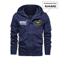 Thumbnail for Born To Fix Airplanes Designed Cotton Jackets