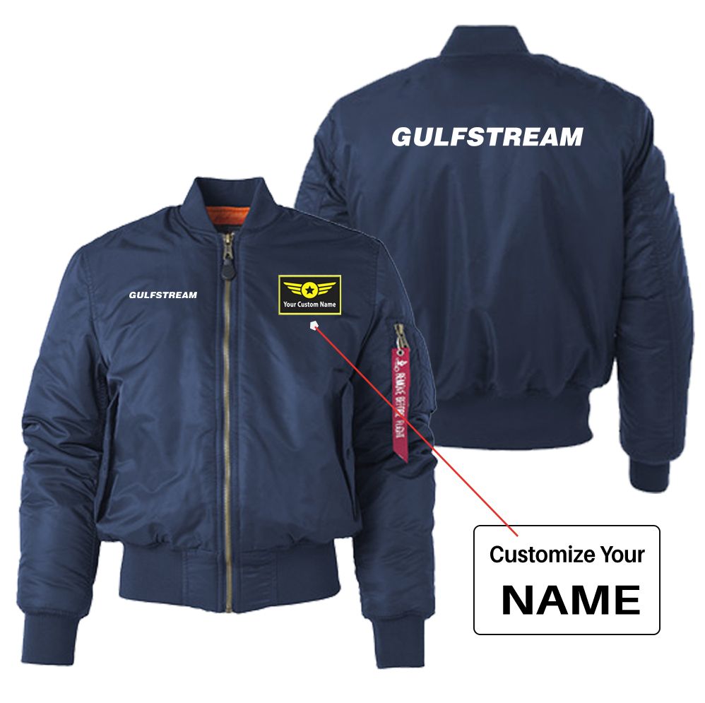Gulfstream & Text Designed "Women" Bomber Jackets