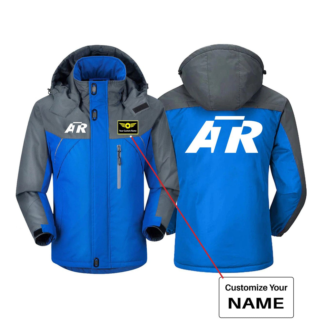 ATR & Text Designed Thick Winter Jackets