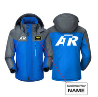 Thumbnail for ATR & Text Designed Thick Winter Jackets