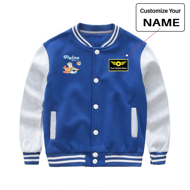 Flying Time & Junior Pilot Designed "CHILDREN" Baseball Jackets