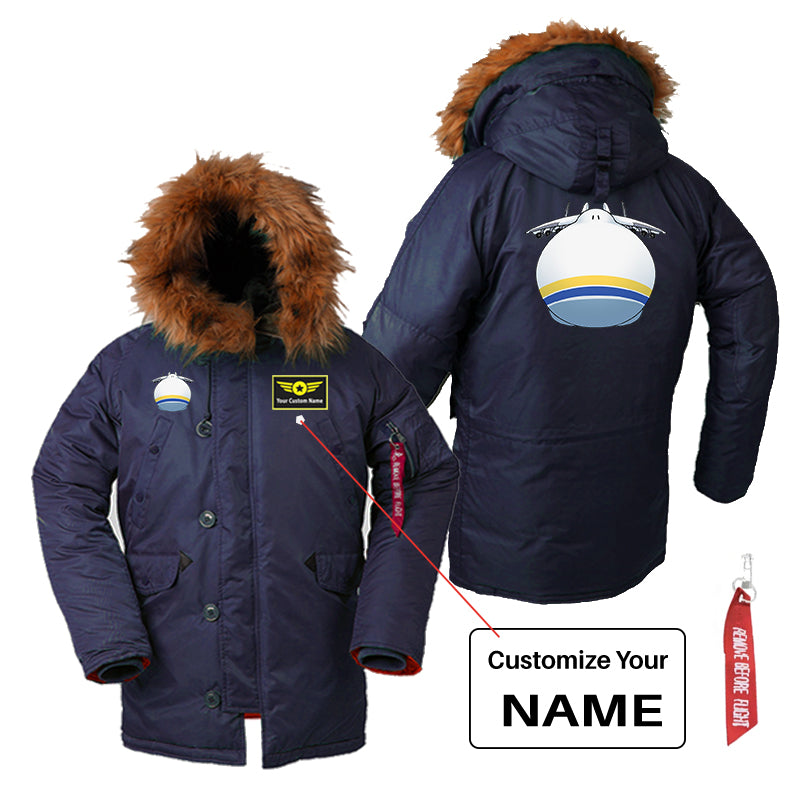 Antonov 225 ROUND Designed Parka Bomber Jackets