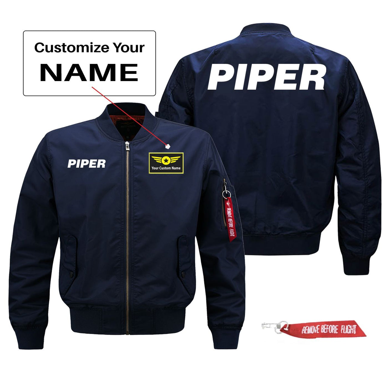Piper & Text Designed Pilot Jackets (Customizable)
