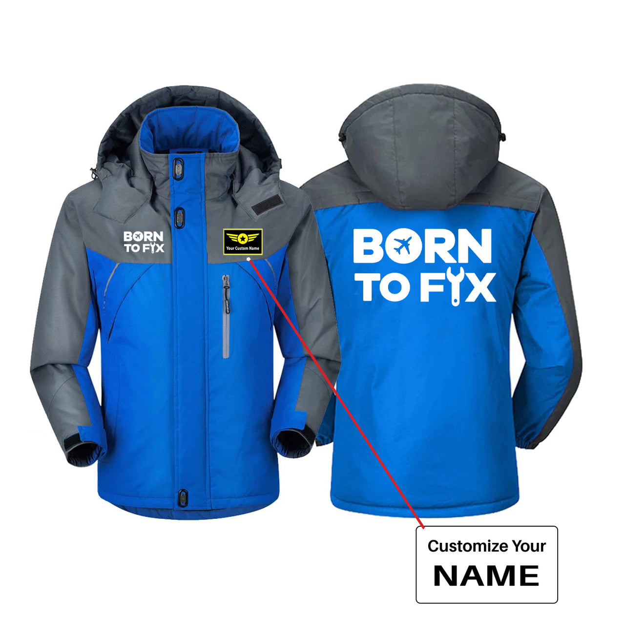 Born To Fix Airplanes Designed Thick Winter Jackets