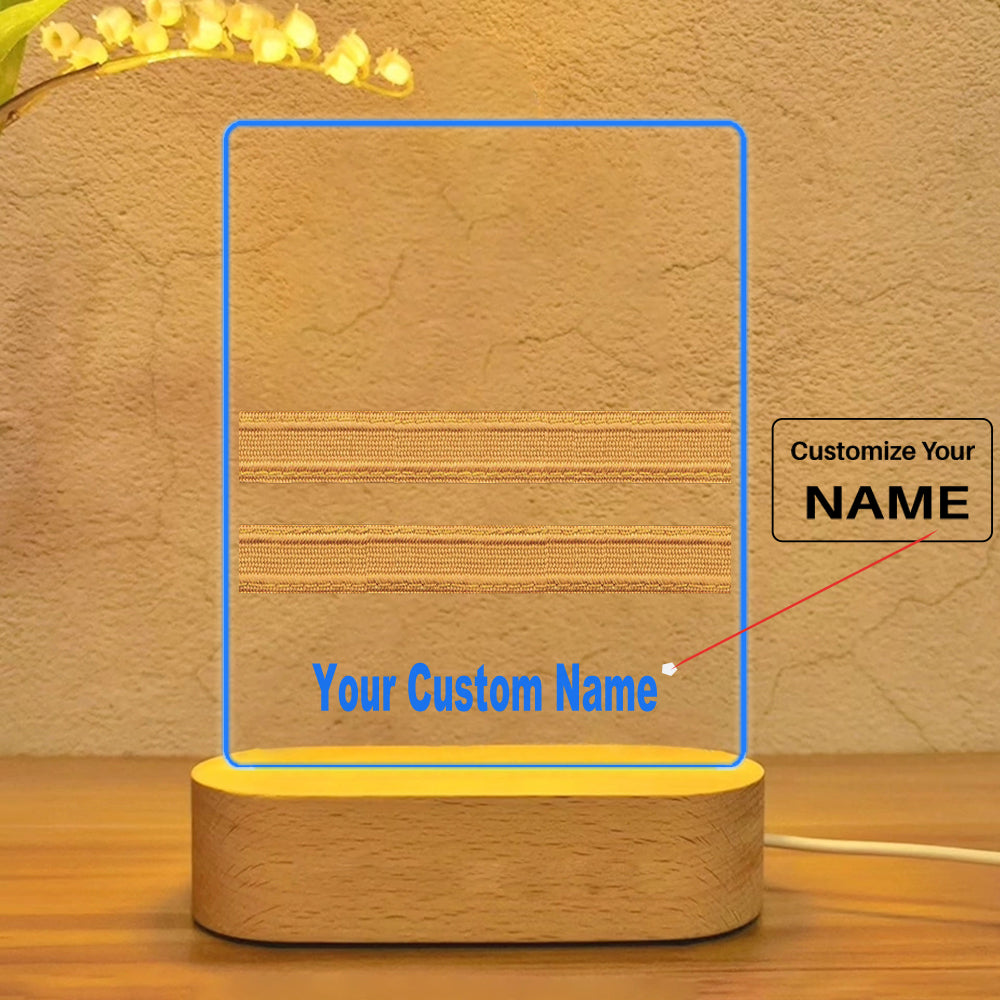 Pilot Epaulette 2 Lines Designed Night Lamp