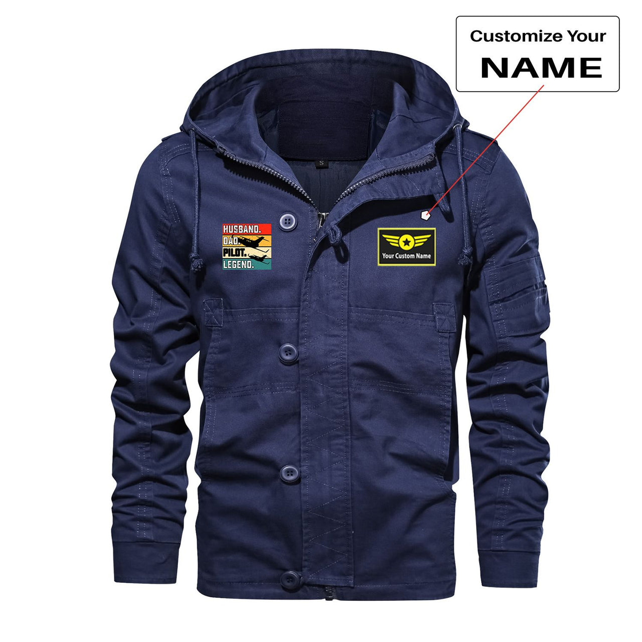 Husband & Dad & Pilot & Legend Designed Cotton Jackets