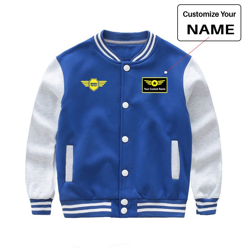 Born To Fly & Badge Designed "CHILDREN" Baseball Jackets
