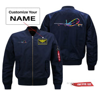 Thumbnail for Multicolor Airplane Designed Pilot Jackets (Customizable)