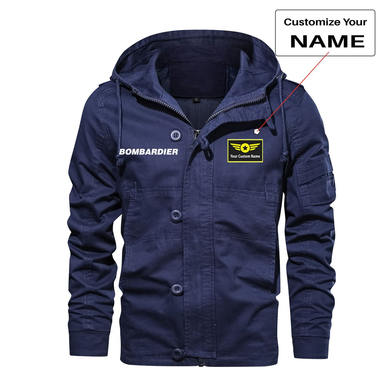 Bombardier & Text Designed Cotton Jackets