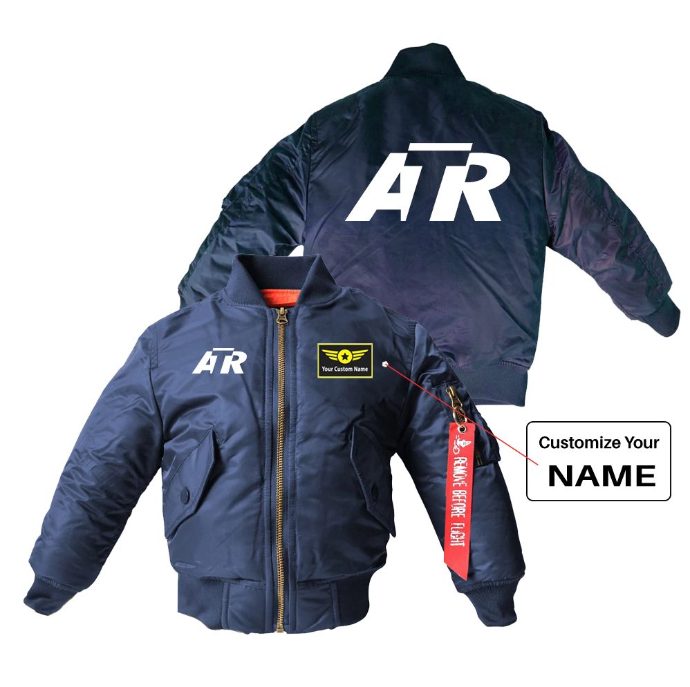 ATR & Text Designed Children Bomber Jackets