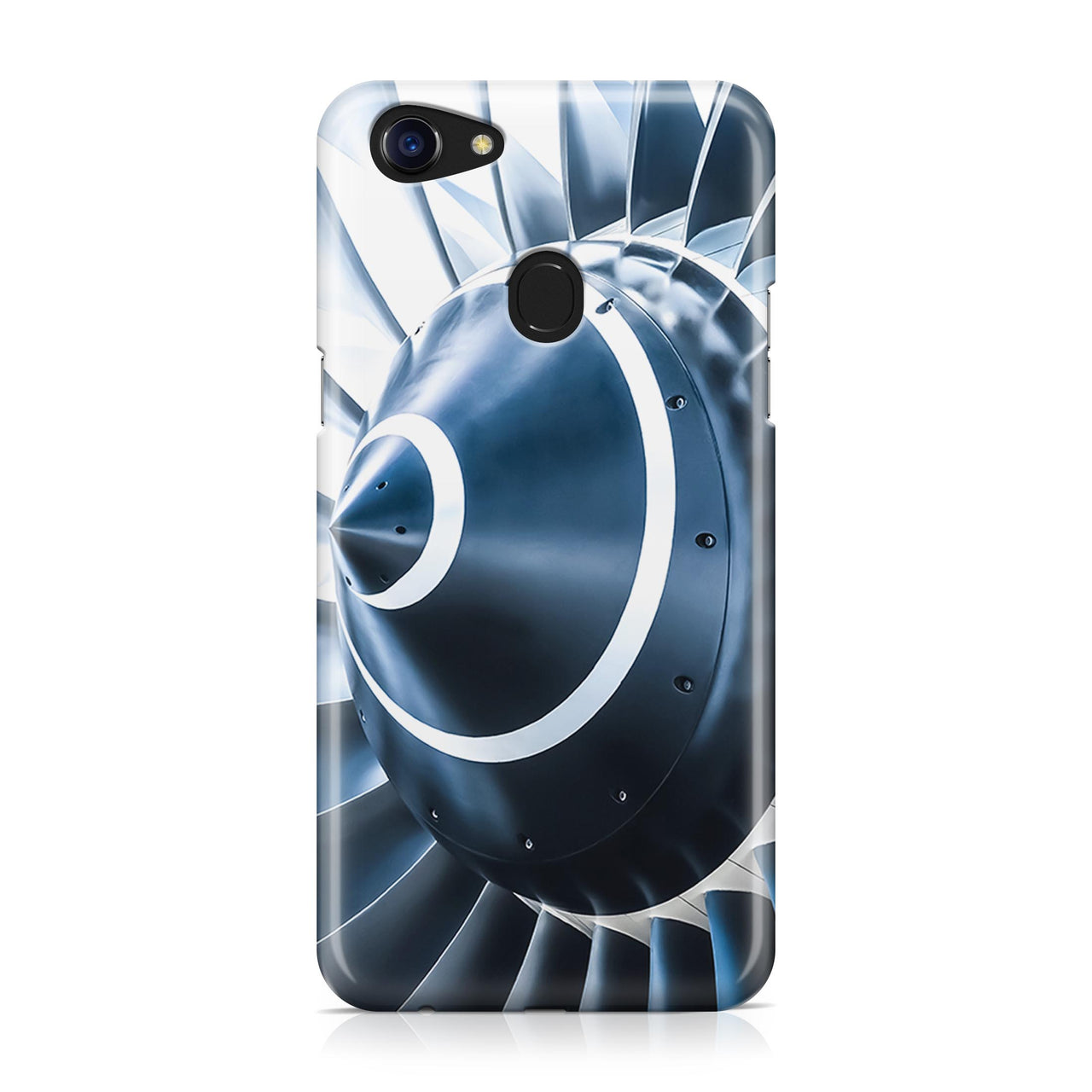 Blue Toned Super Jet Engine Blades Closeup Designed Oppo Phone Cases