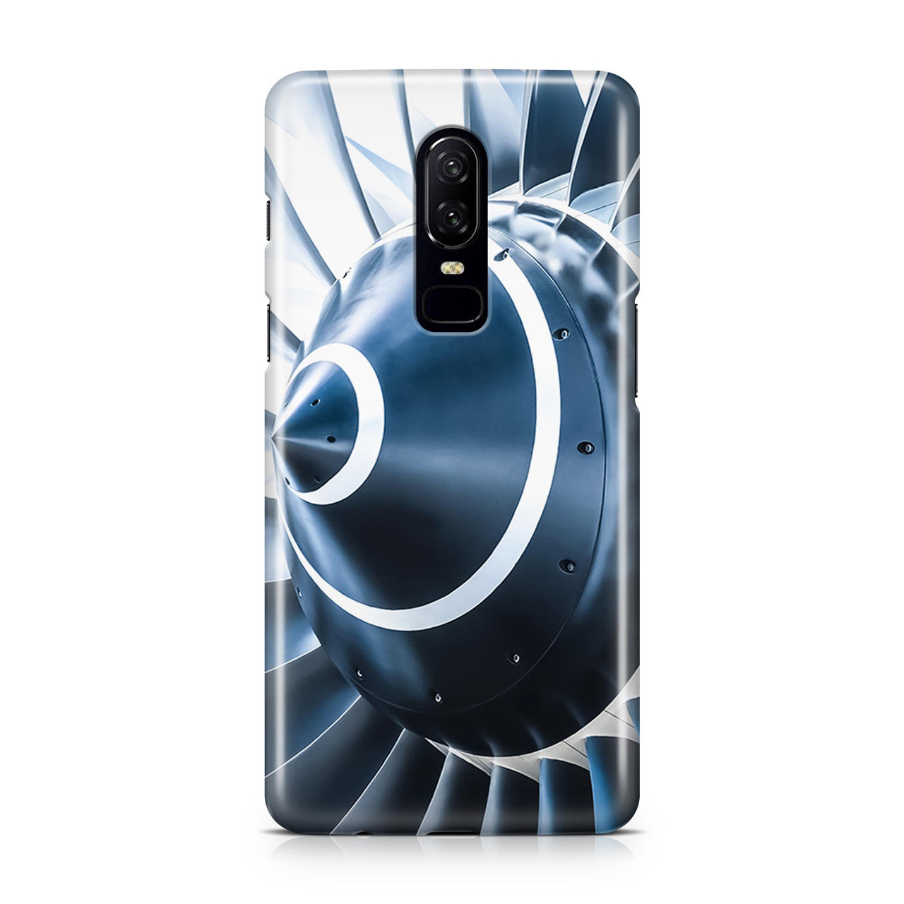 Blue Toned Super Jet Engine Blades Closeup Designed OnePlus Cases