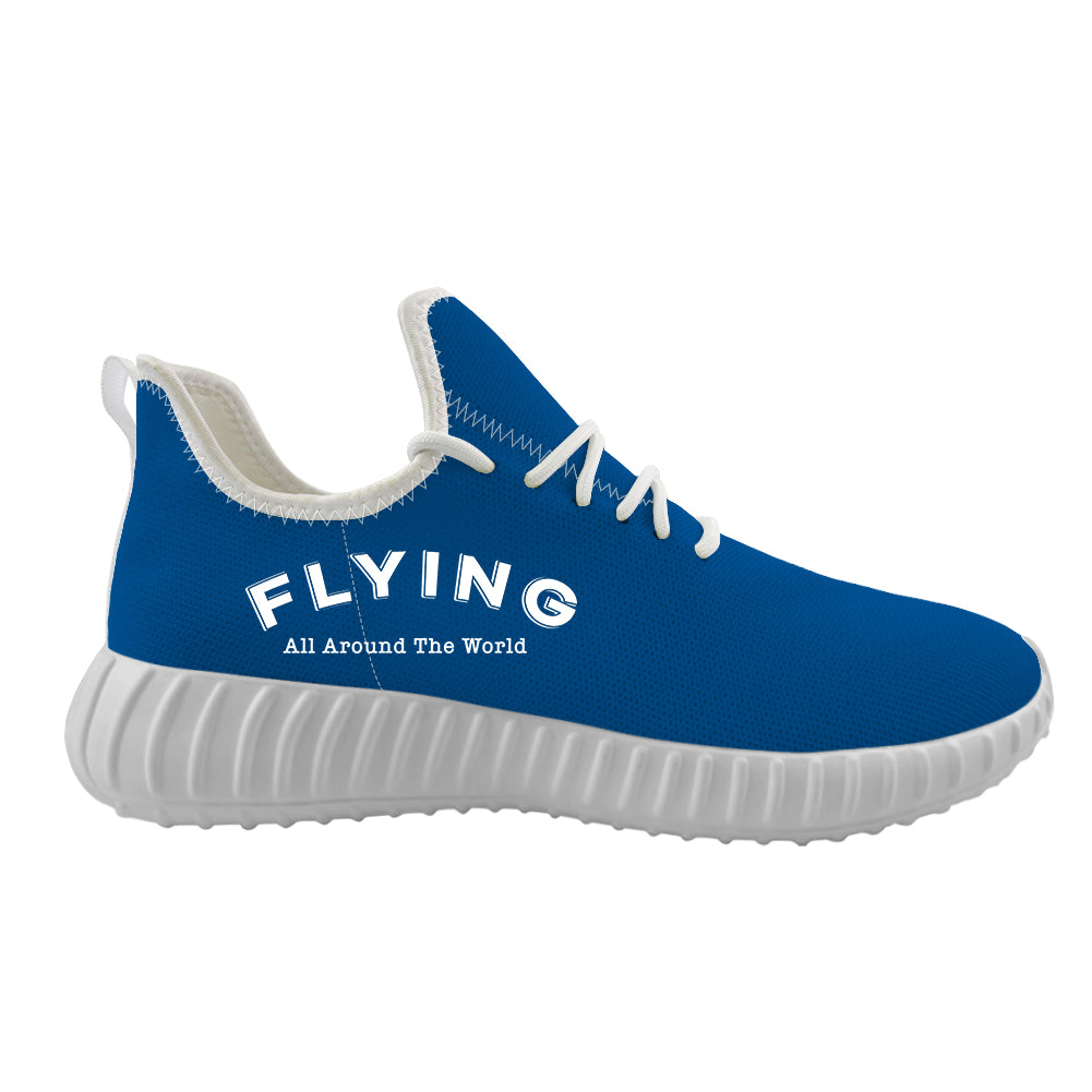 Flying All Around The World Designed Sport Sneakers & Shoes (WOMEN)