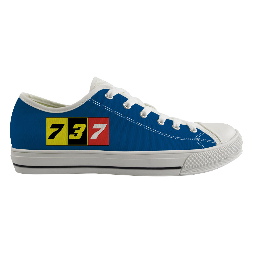 Flat Colourful 737 Designed Canvas Shoes (Women)