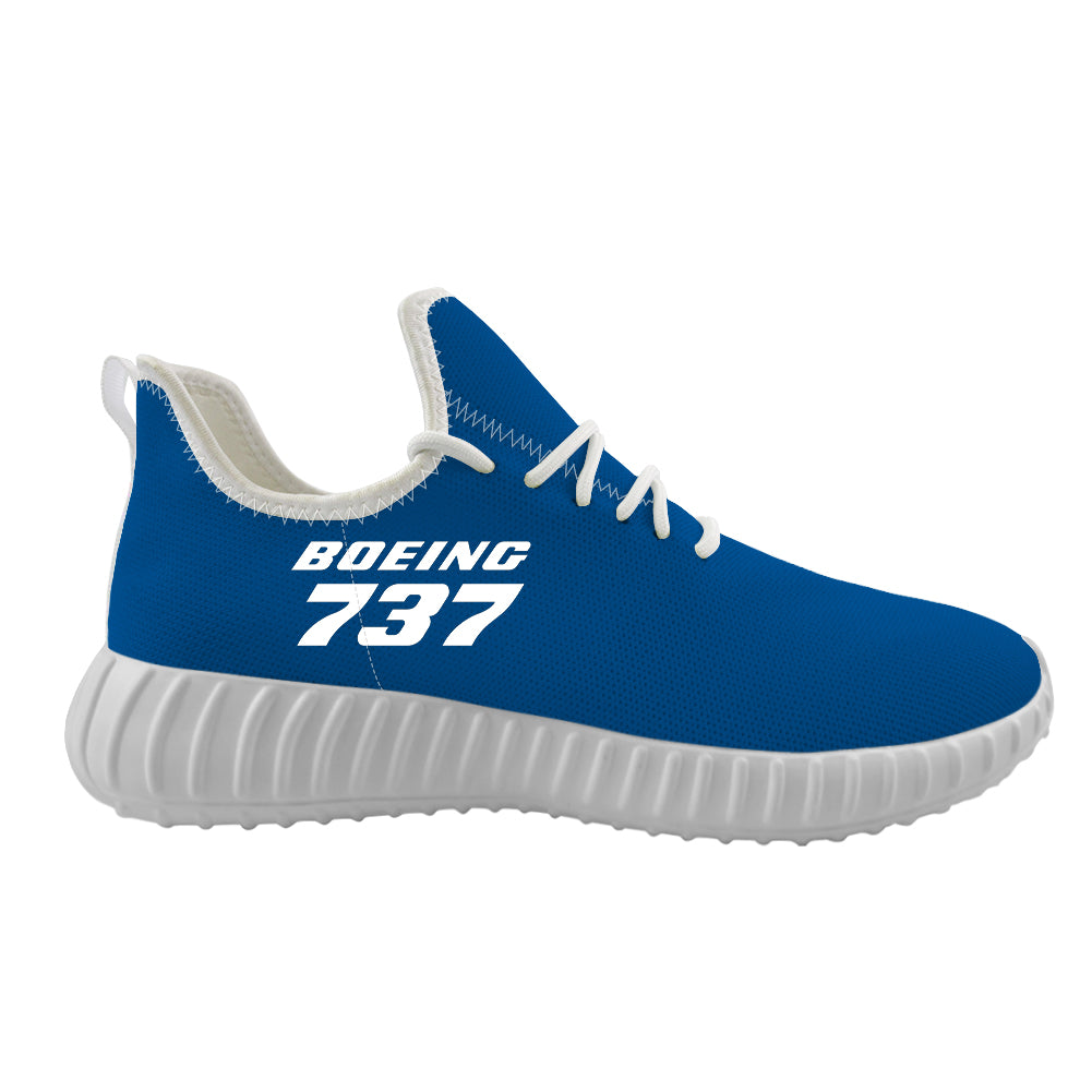 Boeing 737 & Text Designed Sport Sneakers & Shoes (MEN)