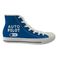 Thumbnail for Auto Pilot ON Designed Long Canvas Shoes (Women)