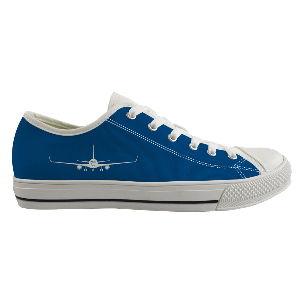 Boeing 767 Silhouette Designed Canvas Shoes (Women)