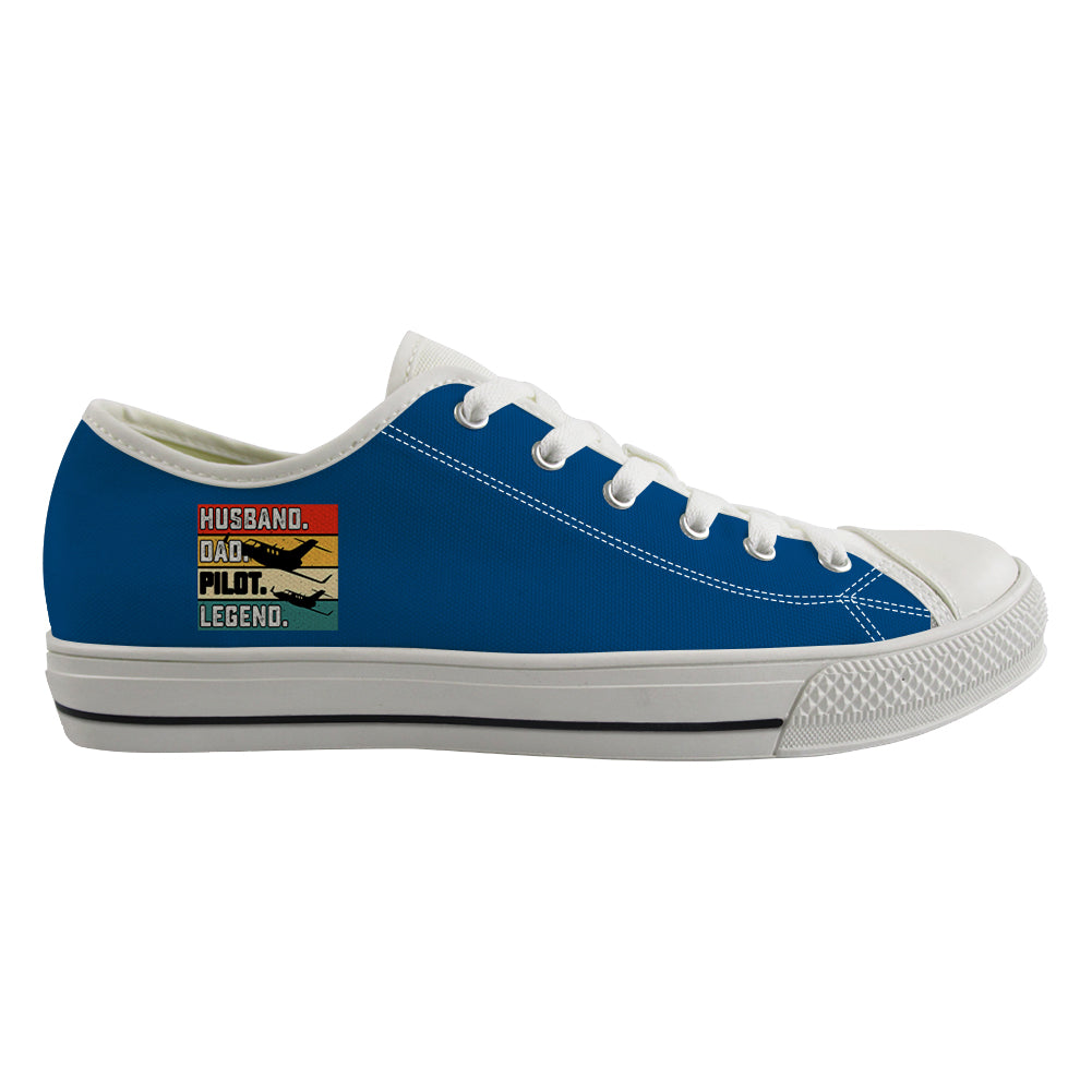 Husband & Dad & Pilot & Legend Designed Canvas Shoes (Men)