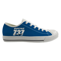 Thumbnail for Super Boeing 737+Text Designed Canvas Shoes (Men)