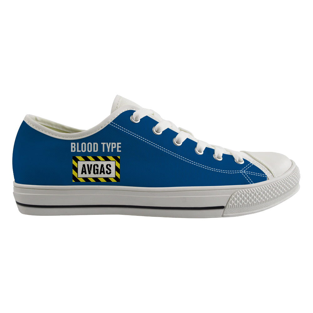 Blood Type AVGAS Designed Canvas Shoes (Men)