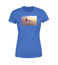 Thumbnail for Super Cruising Airbus A380 over Clouds Designed Women T-Shirts