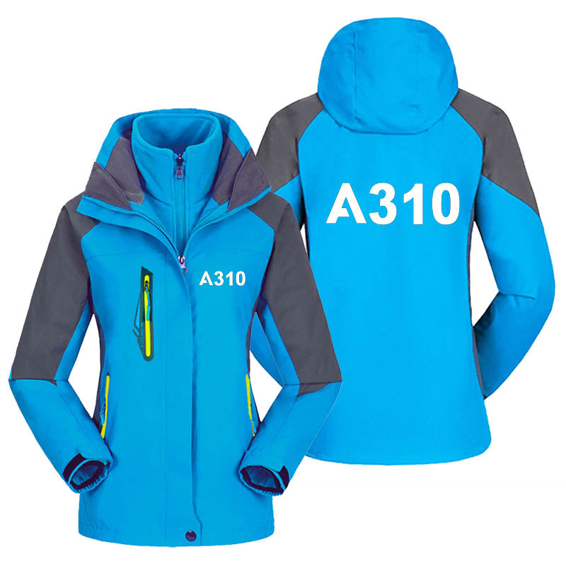 A310 Flat Text Designed Thick "WOMEN" Skiing Jackets