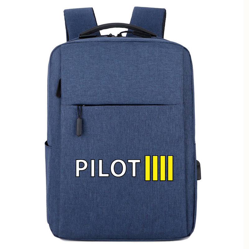 Pilot & Stripes (4 Lines) Designed Super Travel Bags