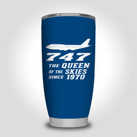 Thumbnail for Boeing 747 - Queen of the Skies (2) Designed Tumbler Travel Mugs