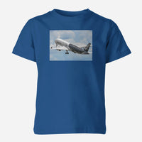 Thumbnail for Departing Airbus A350 (Original Livery) Designed Children T-Shirts