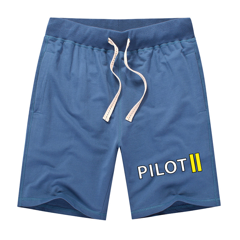 Pilot & Stripes (2 Lines) Designed Cotton Shorts