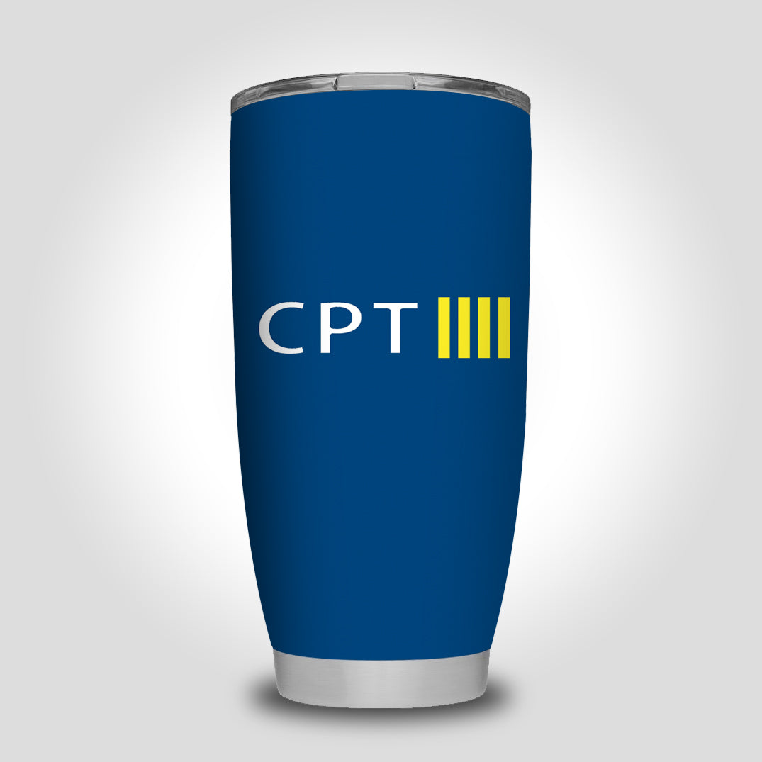 CPT & 4 Lines Designed Tumbler Travel Mugs