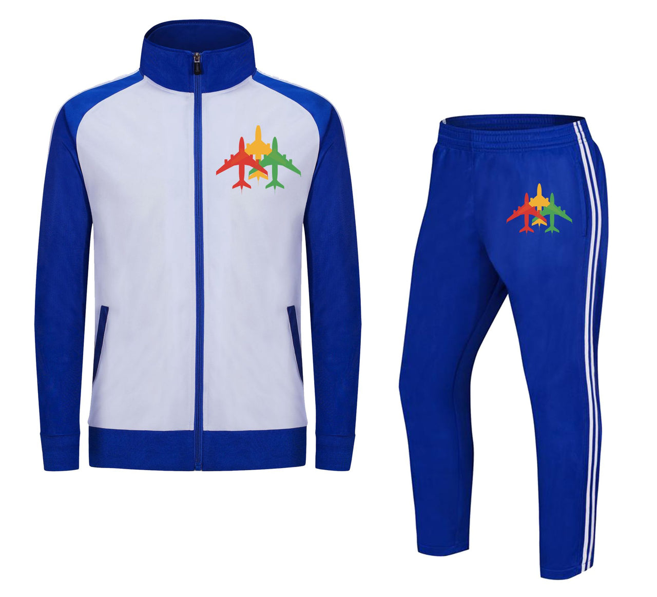 Colourful 3 Airplanes Designed "CHILDREN" Tracksuits