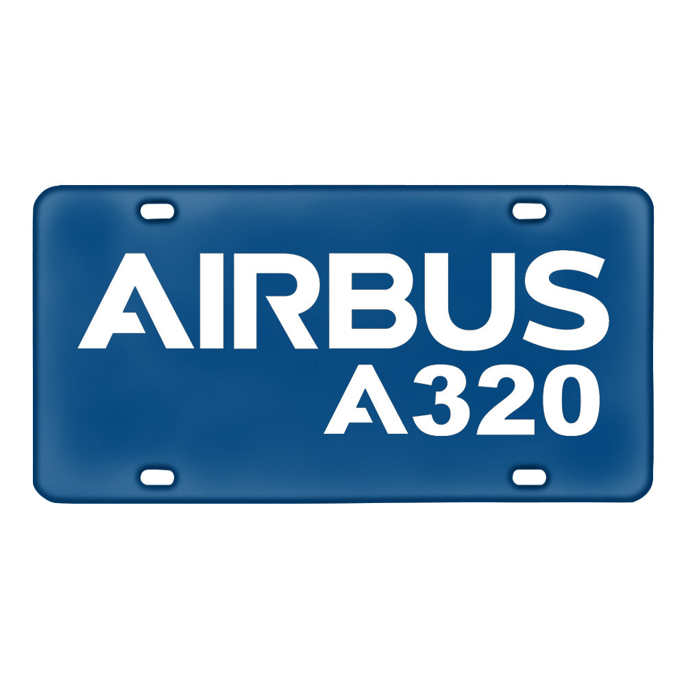 Airbus A320 & Text Designed Metal (License) Plates