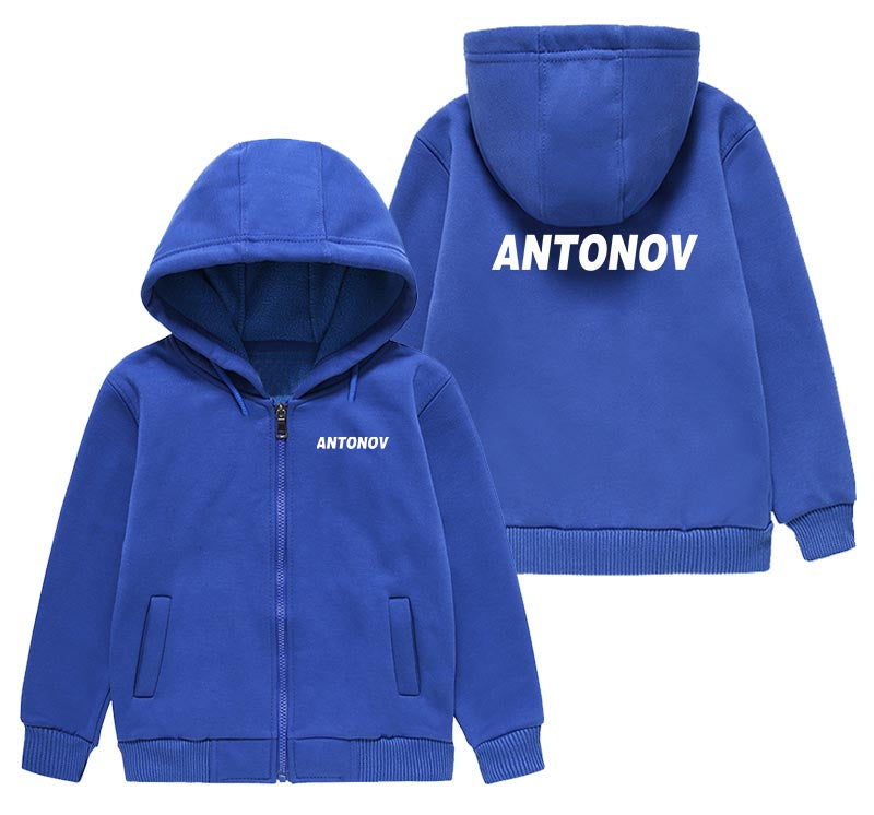 Antonov & Text Designed "CHILDREN" Zipped Hoodies