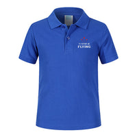 Thumbnail for I'D Rather Be Flying Designed Children Polo T-Shirts