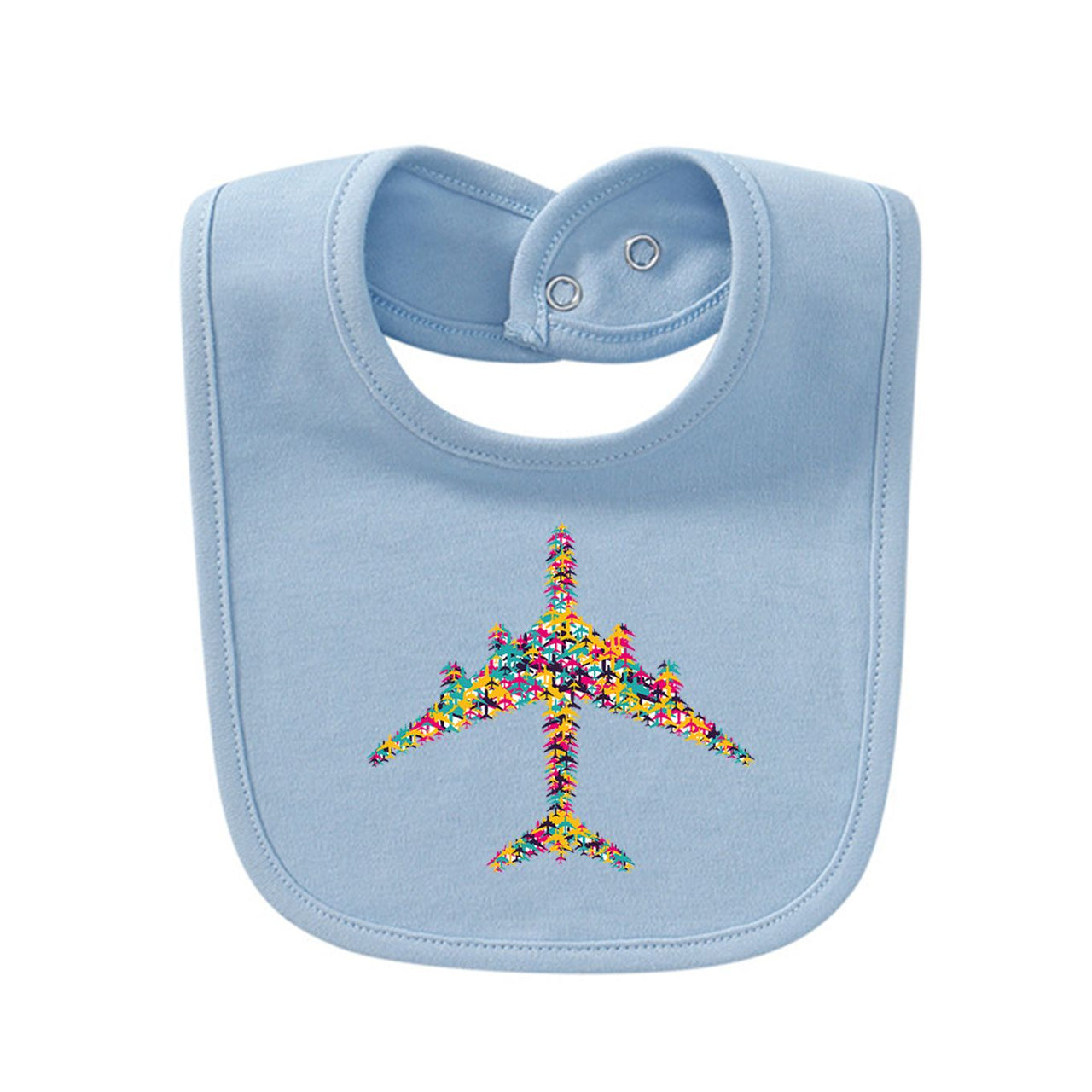 Colourful Airplane Designed Baby Saliva & Feeding Towels