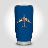 Thumbnail for Colourful Airplane Designed Tumbler Travel Mugs