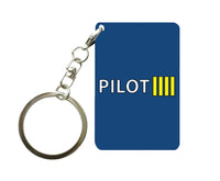 Thumbnail for Pilot & Stripes (4 Lines) Designed Key Chains